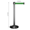 in liner afzetpaaltjes Inox groen