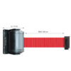 in liner wandhouder model Belt draai 450cm rood