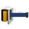 in liner wandhouder model Belt inbouw 300cm blauw