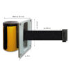 in liner wandhouder model Belt inbouw 300cm zwart
