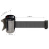 in liner wandhouder model Belt inox 300cm donkergrijs