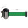 in liner wandhouder model Belt inox 300cm groen
