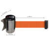 in liner wandhouder model Belt inox 300cm oranje