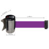 in liner wandhouder model Belt inox 300cm paars
