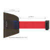 in liner wandhouder model Belt kunststof zwart 950cm rood