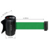 in liner wandhouder model Belt staal 300cm groen
