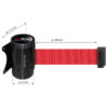 in liner wandhouder model Belt staal 300cm rood