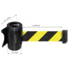 in liner wandhouder model Belt staal 450cm geelzwart