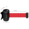 in liner wandhouder model Belt staal 450cm rood